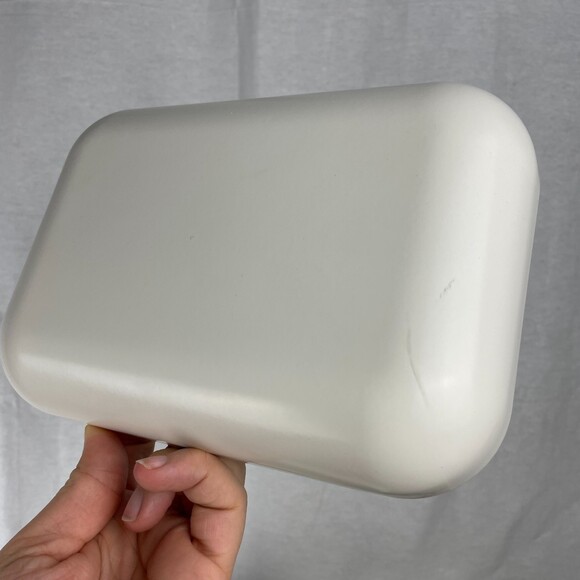 Creamy White Rounded Rectangle Storage Tin Box - Picture 2 of 8